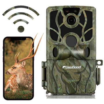 FOTOPUŁAPKA KAMERA LEŚNA MYŚLIWSKA 4K 48MP WIFI BLUETOOTH NOKTOWIZOR TRYB