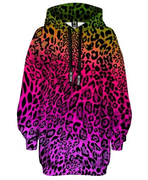Dr.Crow Bluza Oversize Multicolor Leopard M/L HIT