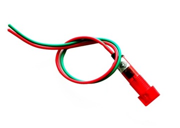 Kontrolka led 12mm 12V czerwona 2szt