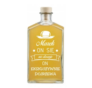 Karafka na brandy whisky nalewkę 500ml z GRAWEREM