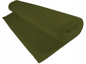 KREPINA WŁOSKA KWIATOWA ZIELONA OLIWKOWA 622