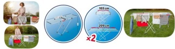 Vileda Doble СУШИЛКА Выдвижная Регулируемая САД Складная XXL 105-209 см
