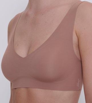 Bezszwowy BIUSTONOSZ DAMSKI Gładki Sloggi ZERO Feel 2.0 Bralette Nude XL