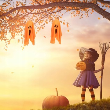 Dekoracje z lampką nocną LED Ghost