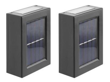 2x Kinkiet Solarny Tarasowy LED Czujnik Dzień/Noc