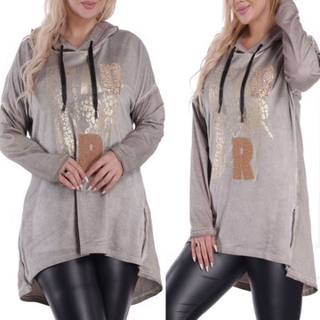 PRZEPIĘKNA TUNIKA JEDYNA TAKA SPORTOWA ELEGANCJA DUŻE ROZM TRAPEZOWA 666C