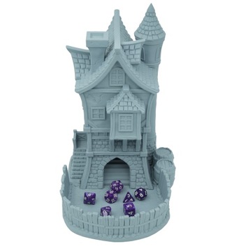 Средневековая большая башня для игральных костей - Башня для игральных костей Светло-серый