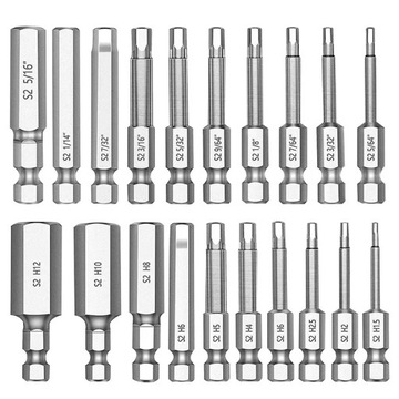 20 шт., шестигранная отвертка, гарнитура S2, высокая сталь