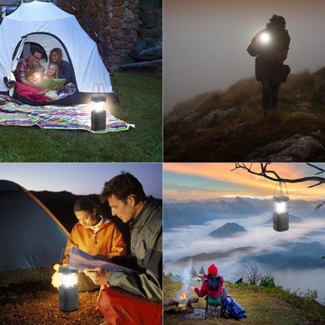 Solarna Latarnia z Korbą LED USB Powerbank 3000mAh