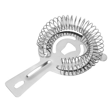 Sitko barmańskie z płaską rączką Strainer elegancka stal nierdzewna dł.15cm