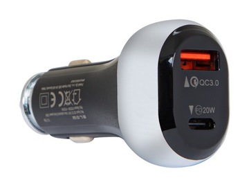 АВТОМОБИЛЬНОЕ ЗАРЯДНОЕ УСТРОЙСТВО БЫСТРАЯ ЗАРЯДКА USB USB-C PD QC 38 Вт МОЩНОСТЬ 3 А