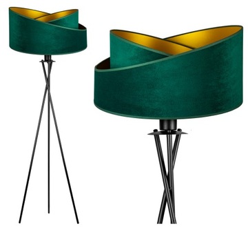 LAMPA STOJĄCA PODŁOGOWA TRÓJNÓG ABAŻUR 45CM LED
