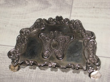 Ретро винтажная металлическая салфетница, подставка для салфеток и носовых платков