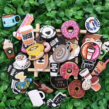 6 шт. CROCS FOOD CHARMS DONUTS SWEETS DUNKIN DONUTS PINS
