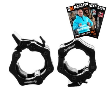 GYMBEAM ZACISKI NA SZTANGĘ KLAMROWE KOMPLET 2 SZTUKI ŚREDNICA 51 mm 260 g