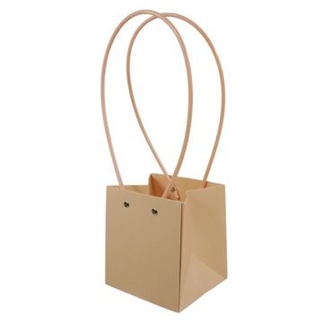 Papierowa torebka torba na kwiaty 33 cm łososiowa