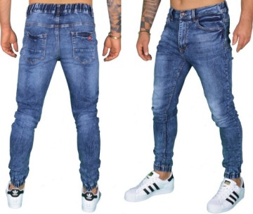 JOGGERY MĘSKIE SPODNIE JEANSY BOJÓWKI ELASTYCZNE JAKOŚĆ
