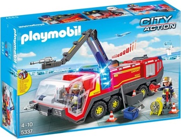 KLOCKI PLAYMOBIL 71371 POJAZD STRAŻACKI NA LOTNISKU ZE ŚWIATŁEM