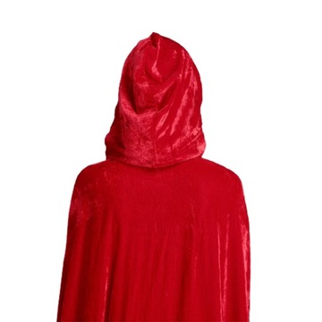 ВЫДАЮЩЕЕСЯ ДЛИННОЕ ПАЛЬТО САНТА-КЛАУСА С КАПЮШОНОМ