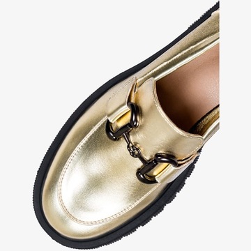 Moccasins Женская обувь модная обувь на золотой платформе с новой прямой 36