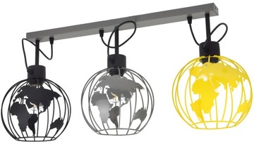 Lampa sufitowa nowoczesna dla dzieci młodzieży Globus Kula Loft kolory E27