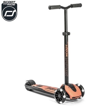 КОМПЛЕКТ СКУТЕРА Scoot&Ride Peach Highwaykick 5 + LED ШЛЕМ S-M 5L+ + БЕСПЛАТНО