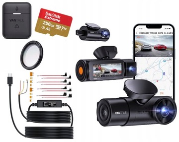 REJESTRATOR VANTRUE N4 PRO 3CH + KARTA 256GB + PILOT + ACC + FILTR CPL