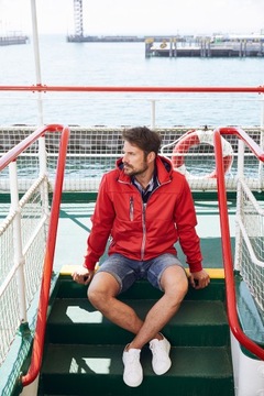 Мужская морская куртка SoftShell красная L