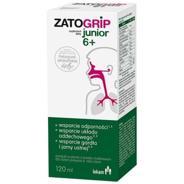 Zatogrip Junior 6+ syrop dla dzieci wzmacnia 120ml