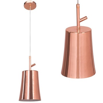 LAMPA WISZĄCA TUBA RÓŻOWE ZŁOTO METAL INDUSTRIAL