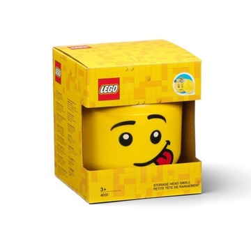 LEGO POJEMNIK ŚREDNIA GŁOWA CHŁOPIEC JĘZYK GŁUPTAS