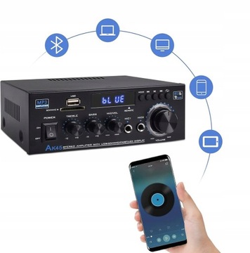 СТЕРЕО-HIFI-УСИЛИТЕЛЬ BLUETOOTH 5.0 АУДИОПЛЕЕР + ПУЛЬТ ПУЛЬТА ДУ