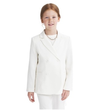 Żakiet elegancki dziewczęcy biały iDO 48561- 0112 r. 170