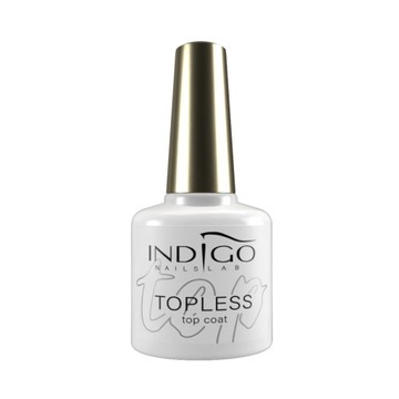 Indigo Topless Top Coat 7ml srebrne drobinki