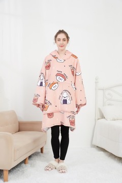 Розовый свитшот-одеяло Hastiget Oversize Sushi