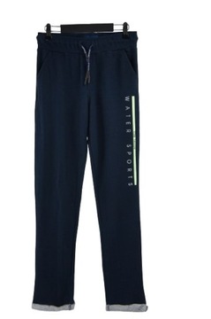 TOM TAILOR GRANATOWE SPODNIE DRESOWE PRINT (12L)