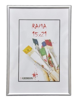 RAMKA na zdjęcia 15x21 cm srebrna szkło
