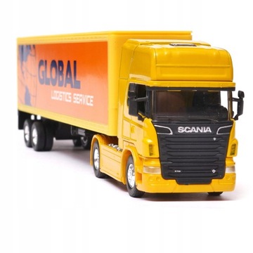 Грузовик Scania V8 R730 1:64 модель WELLY красный