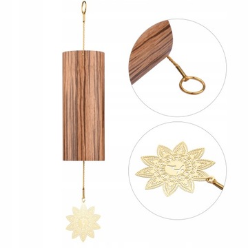 Czakry kuranty Naturalne bambusowe kuranty