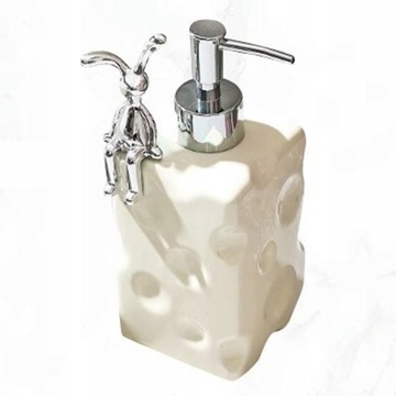 DOZOWNIK DO MYDŁA W PŁYNIE CERAMICZNY 600ML BIAŁY