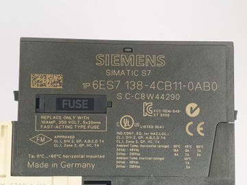 SIEMENS SIMATIC ET200S 6ES7 138-4CB11-0AA0 PM-E