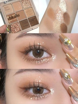 9-цветная палитра теней для век Glitter Pearly Eye