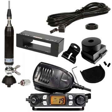 CB RADIO MERX MK3 Mini najmniejsze DO TIR BUS + Antena Sirio SF-40 + ramka
