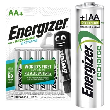 1x Akumulatorki Baterie ENERGIZER R6 AA 2300mAh
