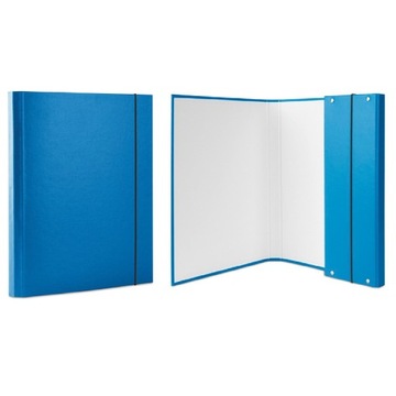 OFFICE TECZKA PUDEŁKO Z GUMKĄ, BOX LIDER A4/4 NIEBIESKA