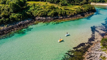 Электроэнергетическое управление рулевым управлением для встания на весло и каяк
