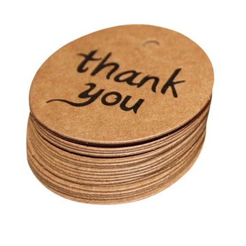 Etykieta Tekturowa Ze Sznurkiem Thank You 10 szt.