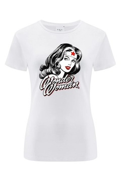 Koszulka damska Wonder Woman 023 DC Biały Rozmiar S