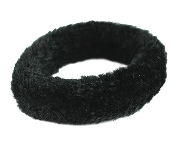 MEGA DUŻA GUMKA DO WŁOSÓW 8 cm FUTERKO CZARNA