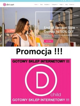 Szablon Divi. Gotowy sklep WooCommerce. Wordpress